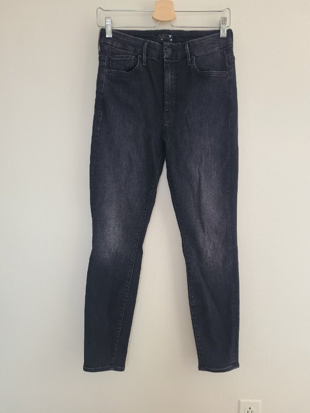 Mother Jeans High Waisted Looker Ankle Fray Night Hawk Denim Jeans Size 29